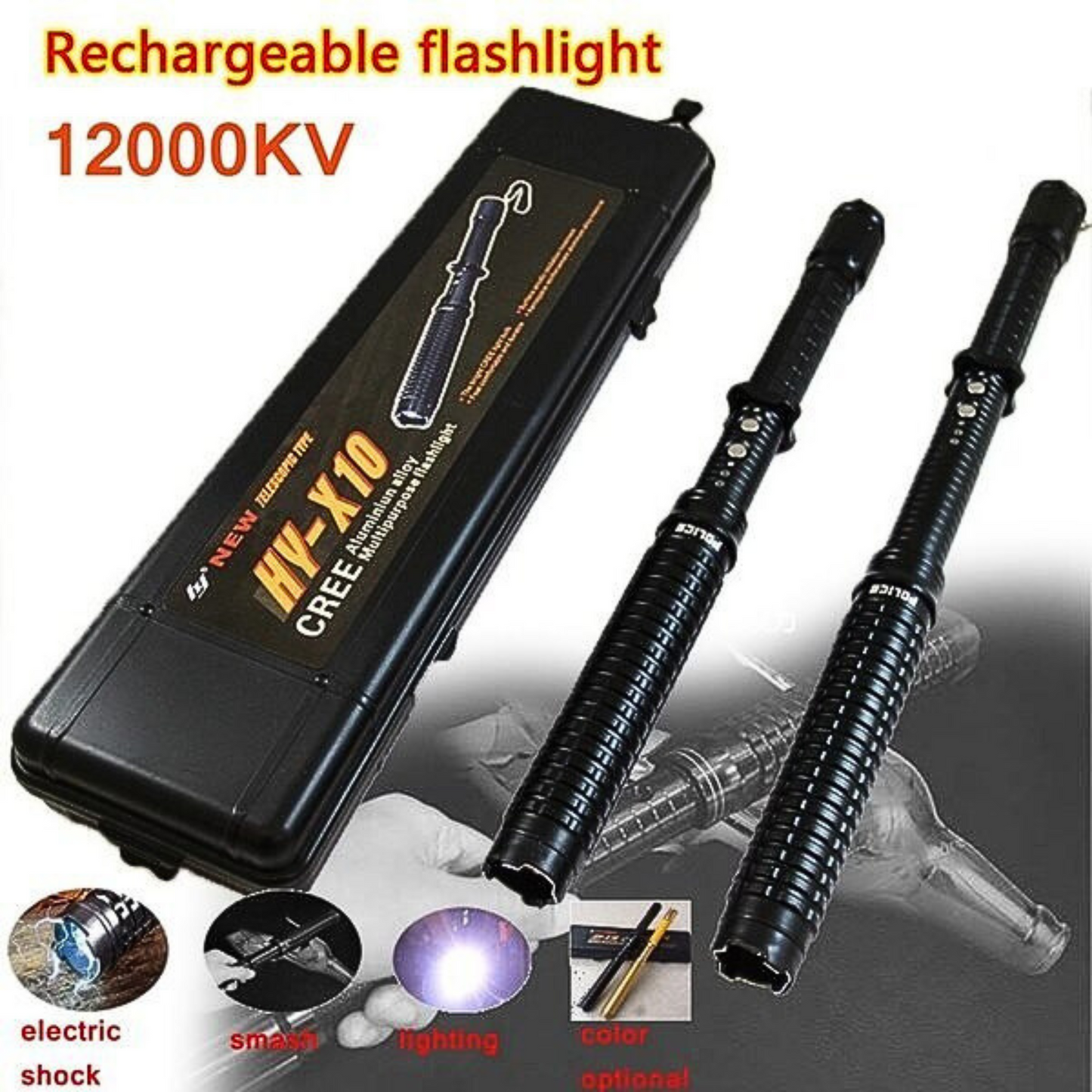 Most Powerful Taser&baton HY X-10-ss