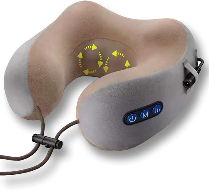 Neck Heating U-Shaped Massager, Electric U-Shaped Cervical Massage Pillow