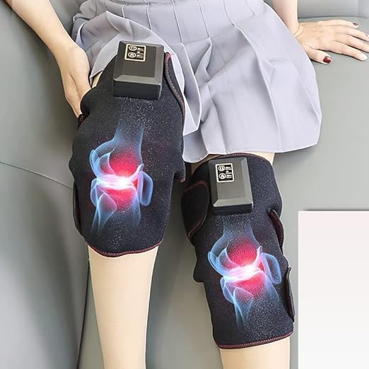 Revitalize Your Knees: High-Quality Fabric, Lightweight and Comfortable, Adjustable Heating and Massage for Ultimate Pain and Stress Relief