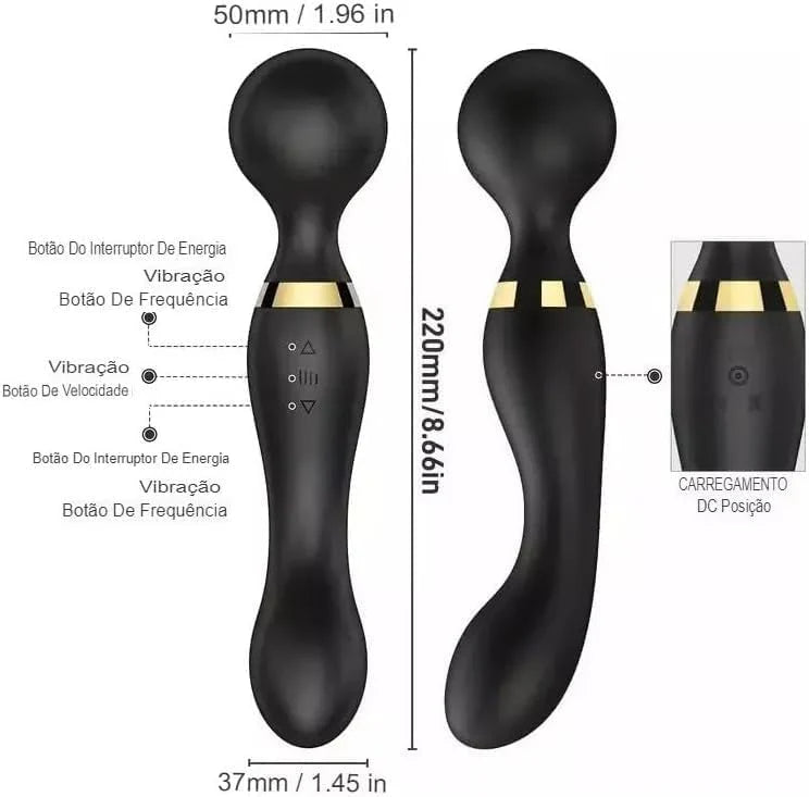 Double Ended 2 in 1 Wand Vibrat0r