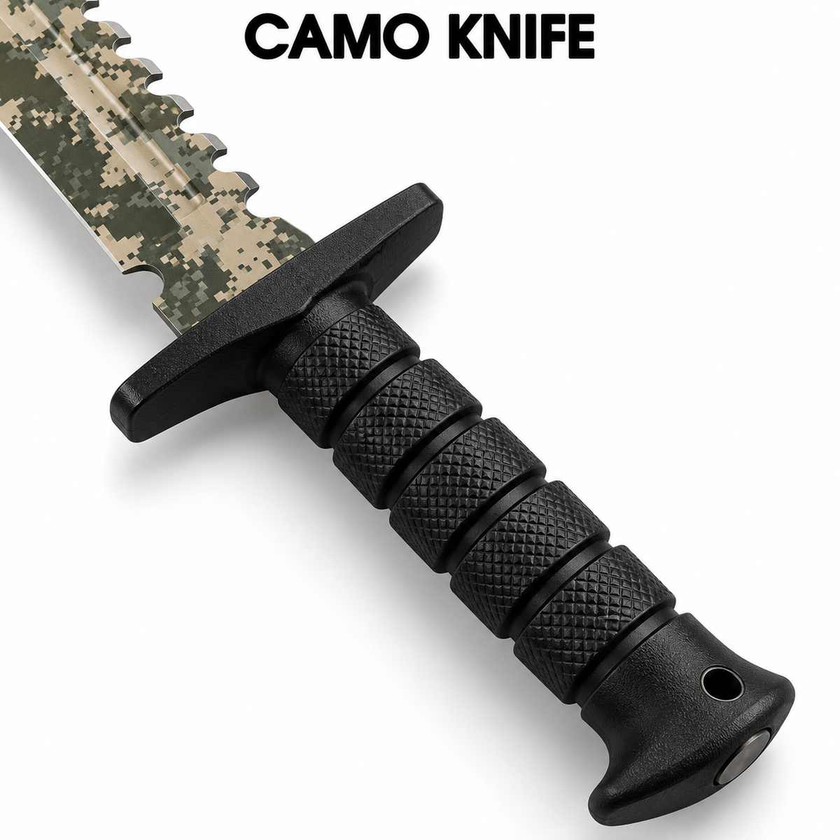 Digital Camo Military Style Survival Knife with Sheath | StreetSaver.pk