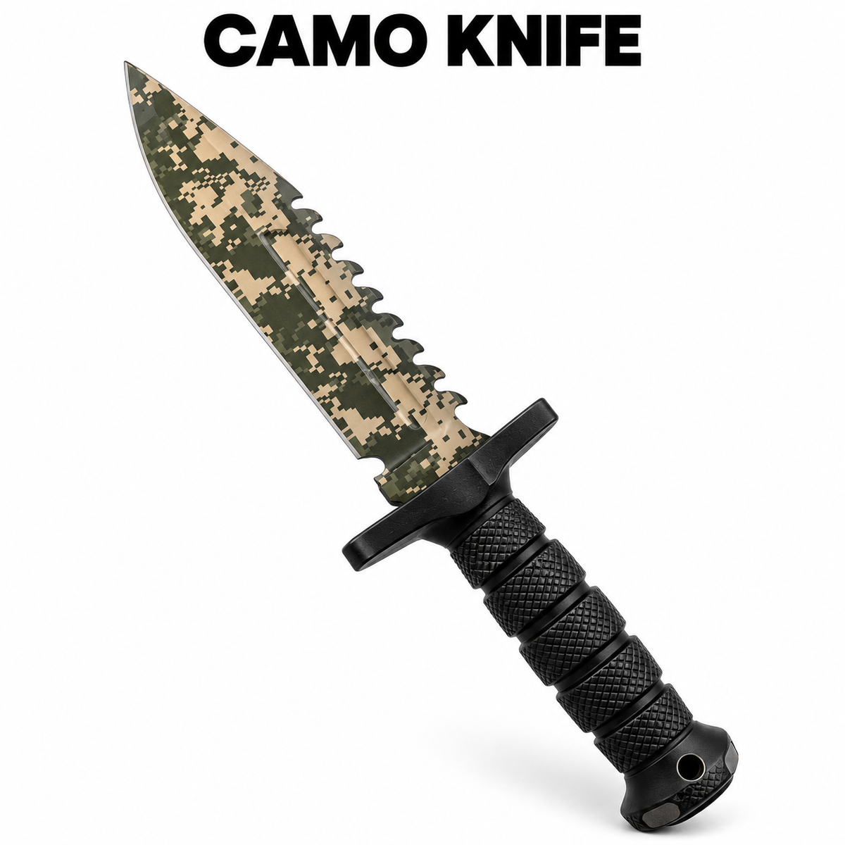Digital Camo Military Style Survival Knife with Sheath | StreetSaver.pk