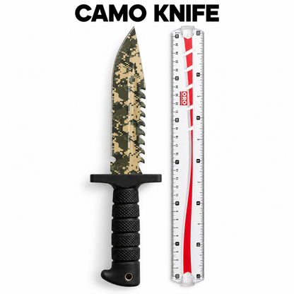 Digital Camo Military Style Survival Knife with Sheath | StreetSaver.pk