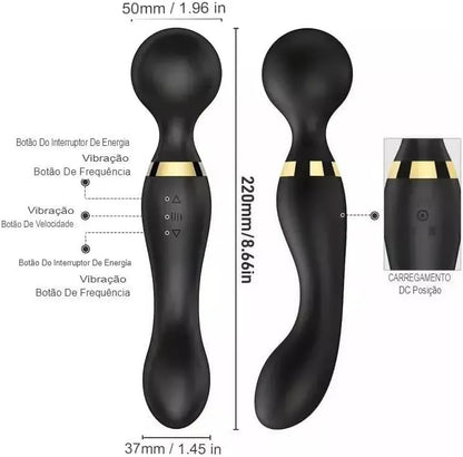 Double Ended 2 in 1 Wand Vibrat0r
