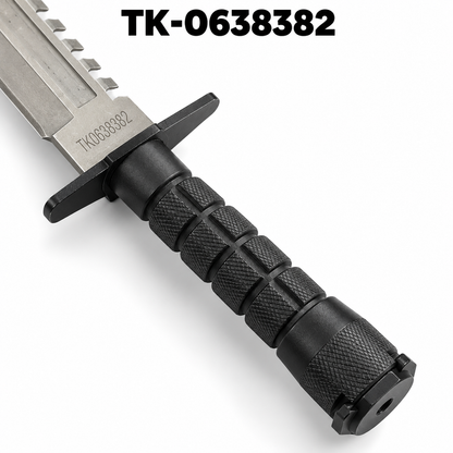 TK-0638382 Silver Blade Military Style Survival Knife with Sheath | StreetSaver.pk