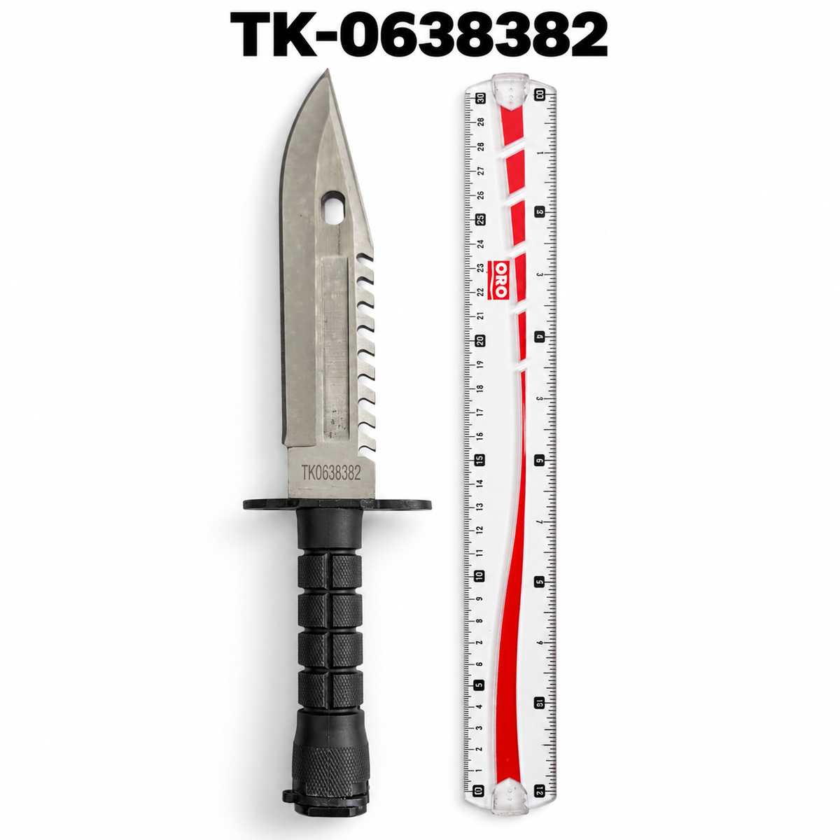 TK-0638382 Silver Blade Military Style Survival Knife with Sheath | StreetSaver.pk