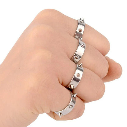 Stainless Steel Spike Defensive Ring